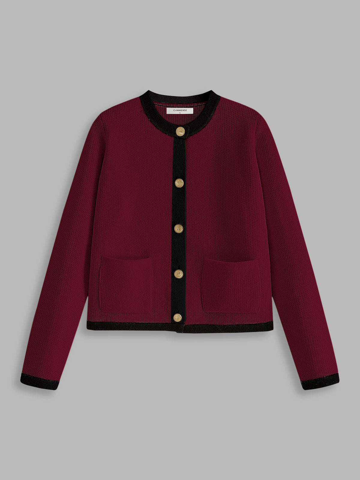 Brooke | Elegant Knit Cardigan with Contrasting Trim
