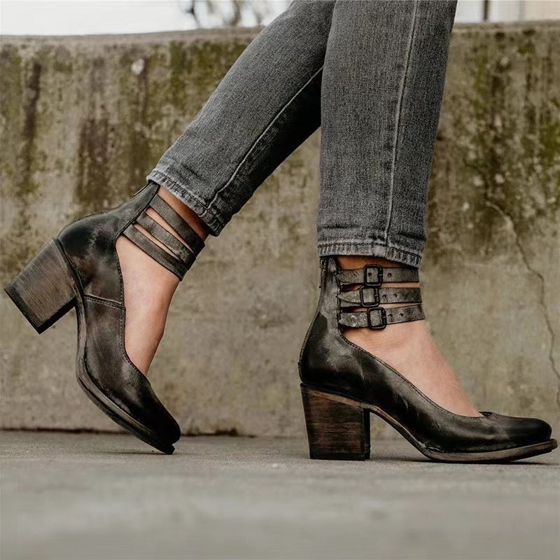 Cecilia | Elegant Block-Heel Ankle Boots