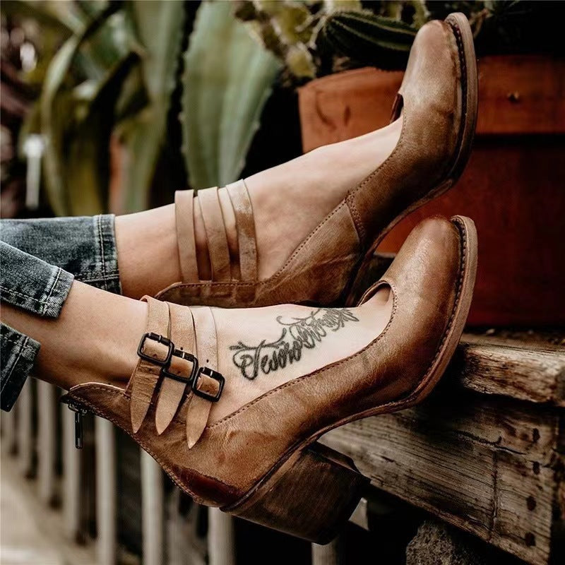 Cecilia | Elegant Block-Heel Ankle Boots