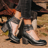 Cecilia | Elegant Block-Heel Ankle Boots