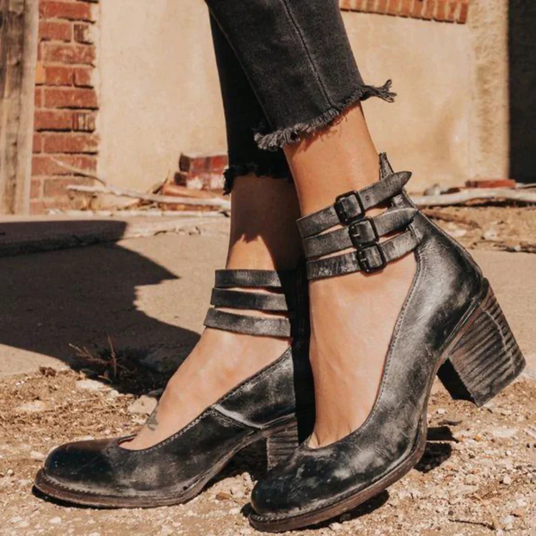 Cecilia | Elegant Block-Heel Ankle Boots