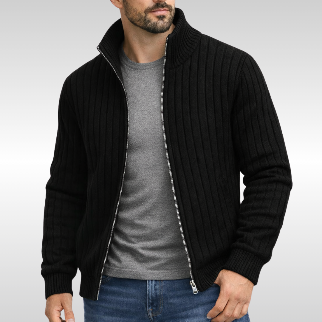 Nola | Cozy Knit Cardigan with Zipper