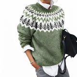Edith | Ribbed Knit Sweater with Round Neck for Women