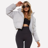 Quiana | Short Hooded Jacket with Front Zipper