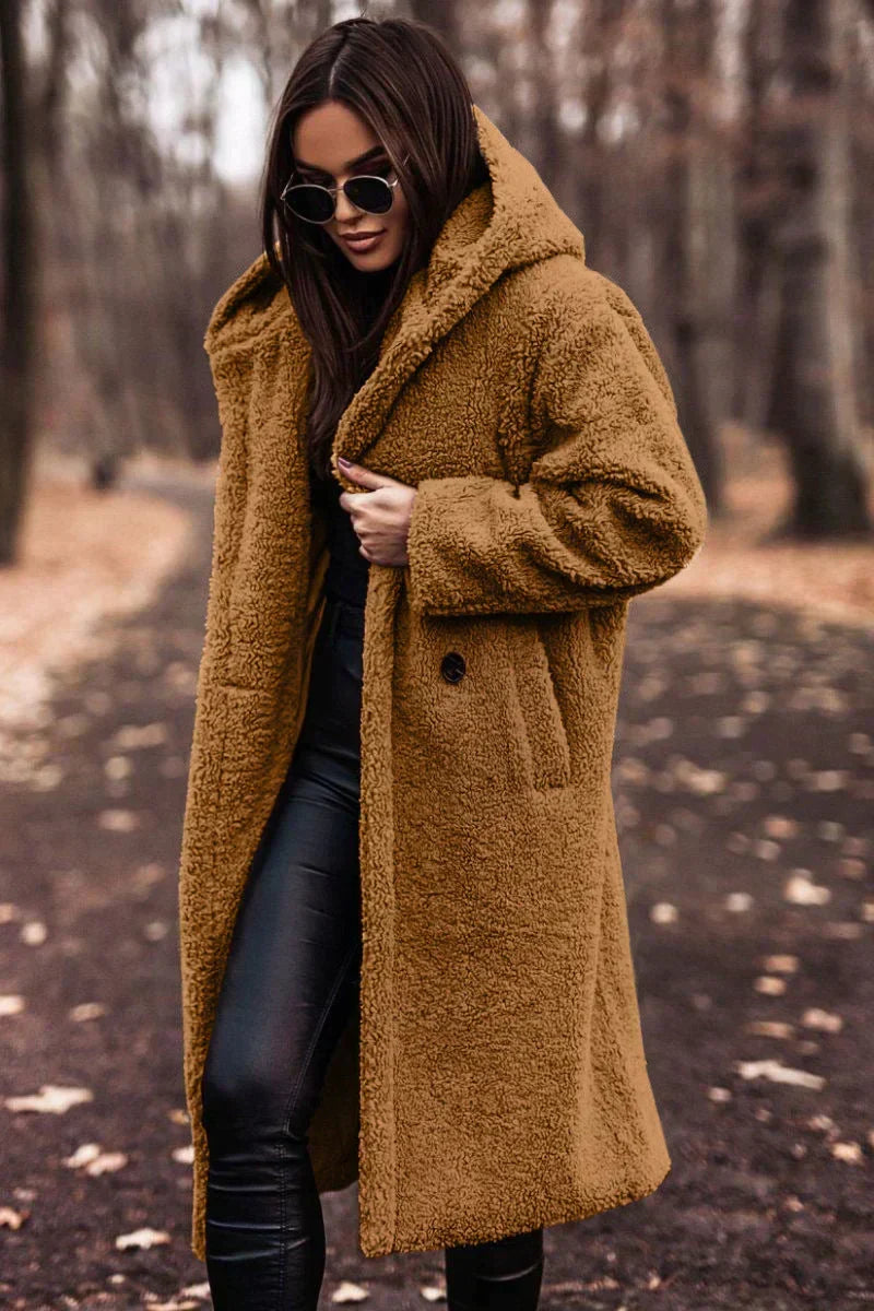 Xyla | Women's Long Teddy Coat for Winter