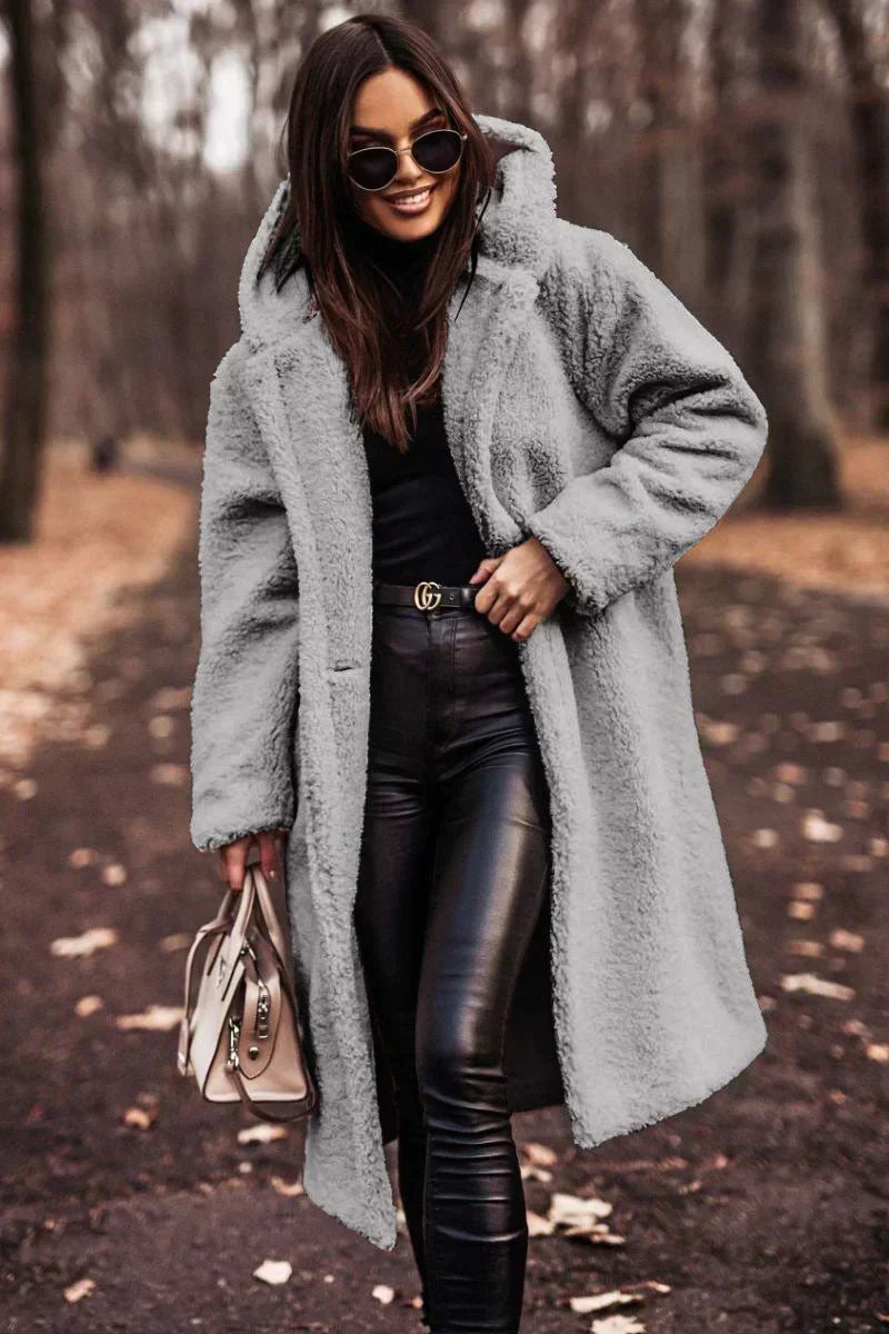 Xyla | Women's Long Teddy Coat for Winter