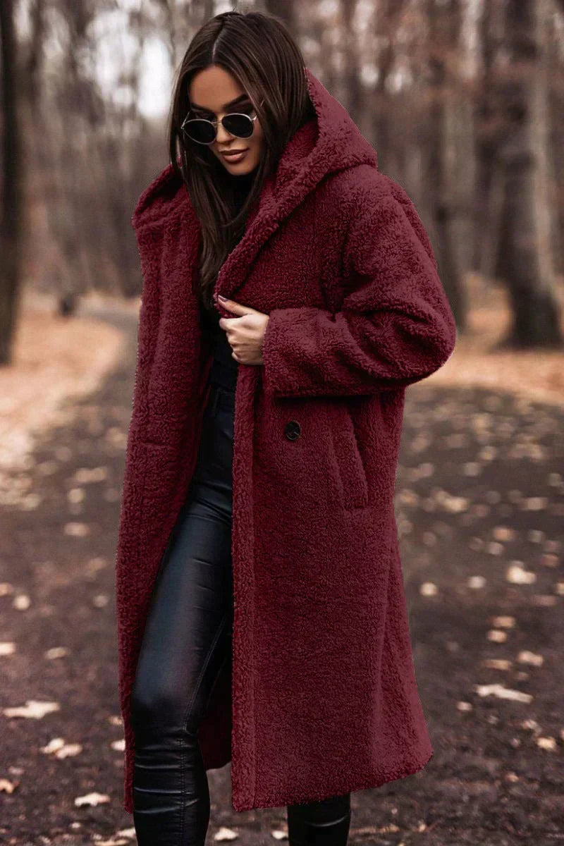 Xyla | Women's Long Teddy Coat for Winter