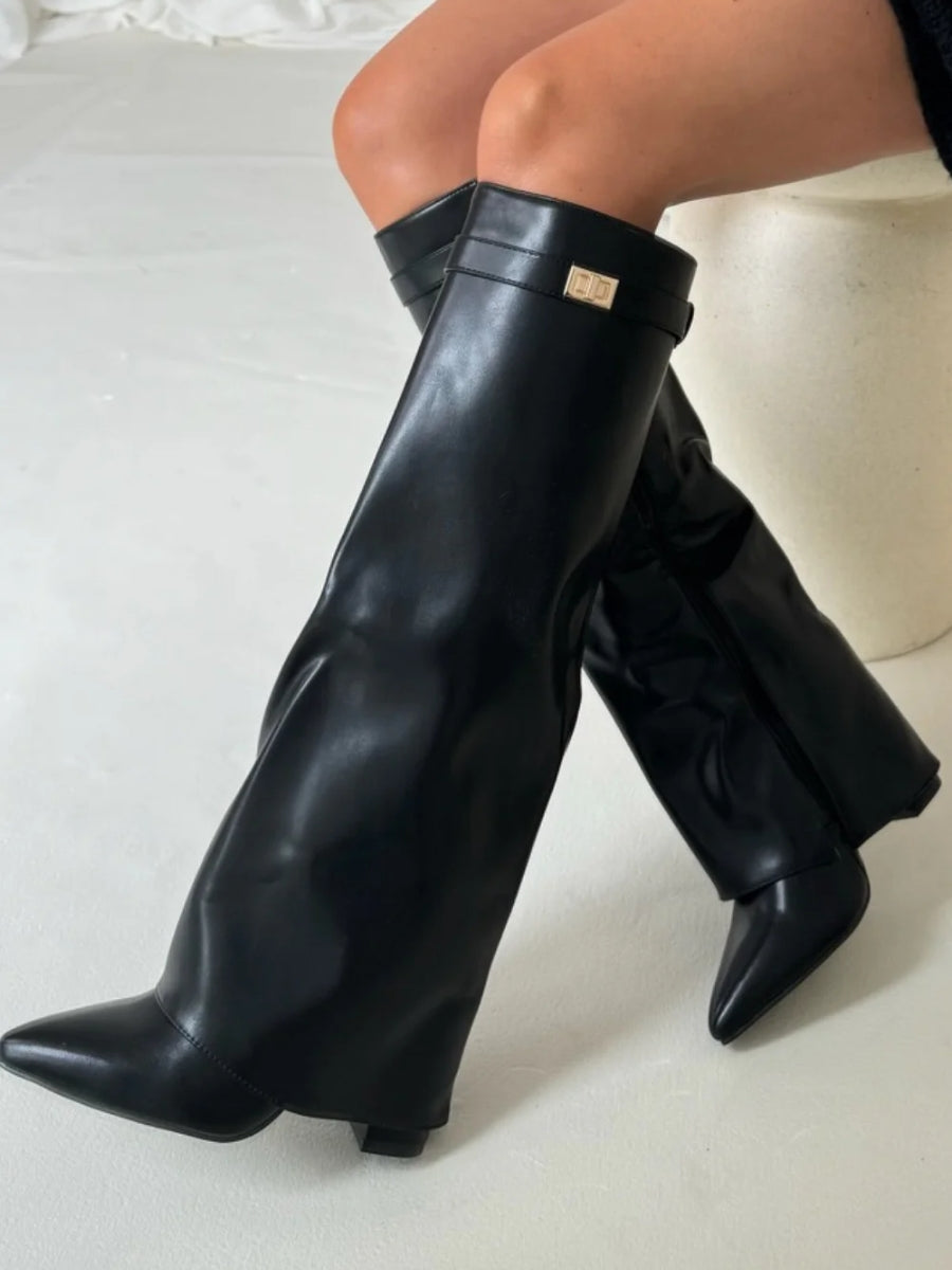 Serena | Wide-Shaft Knee-High Boots for Women