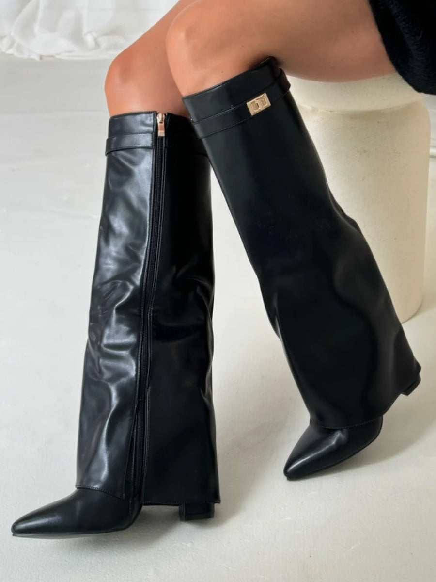 Serena | Wide-Shaft Knee-High Boots for Women