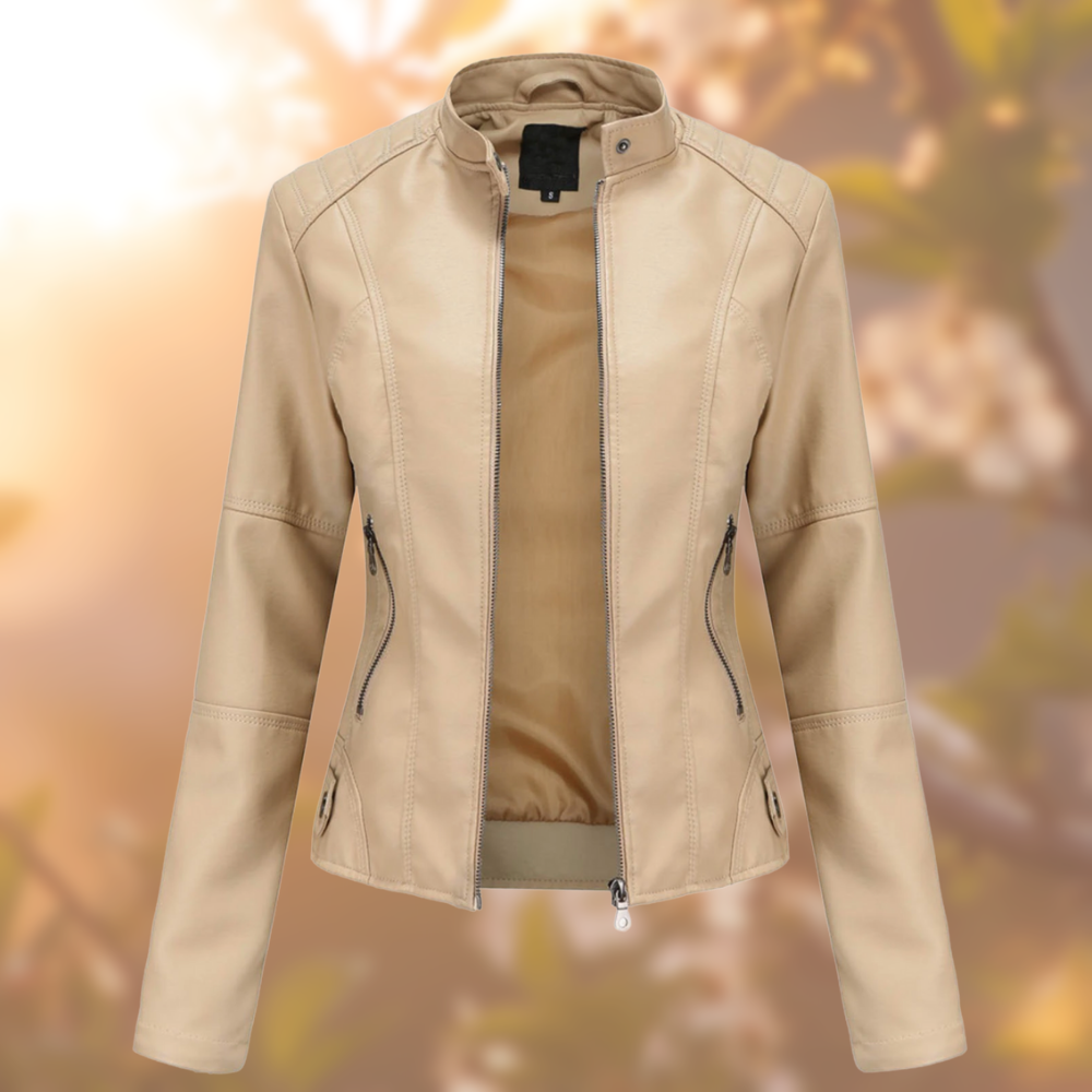 Pia | Veste en cuir contemporaine