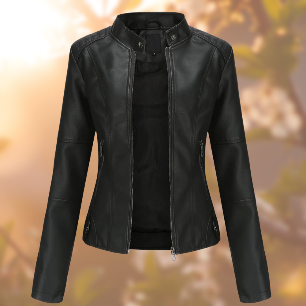 Pia | Veste en cuir contemporaine