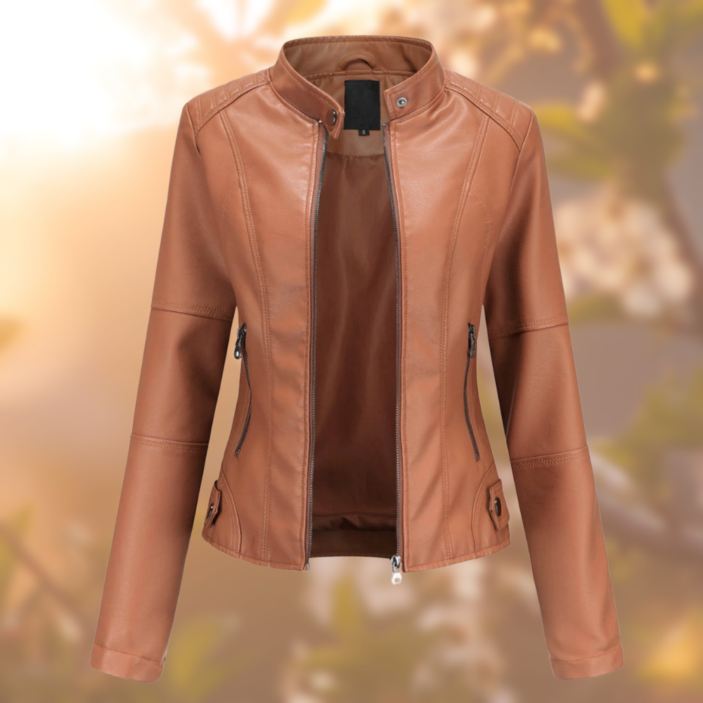 Pia | Veste en cuir contemporaine