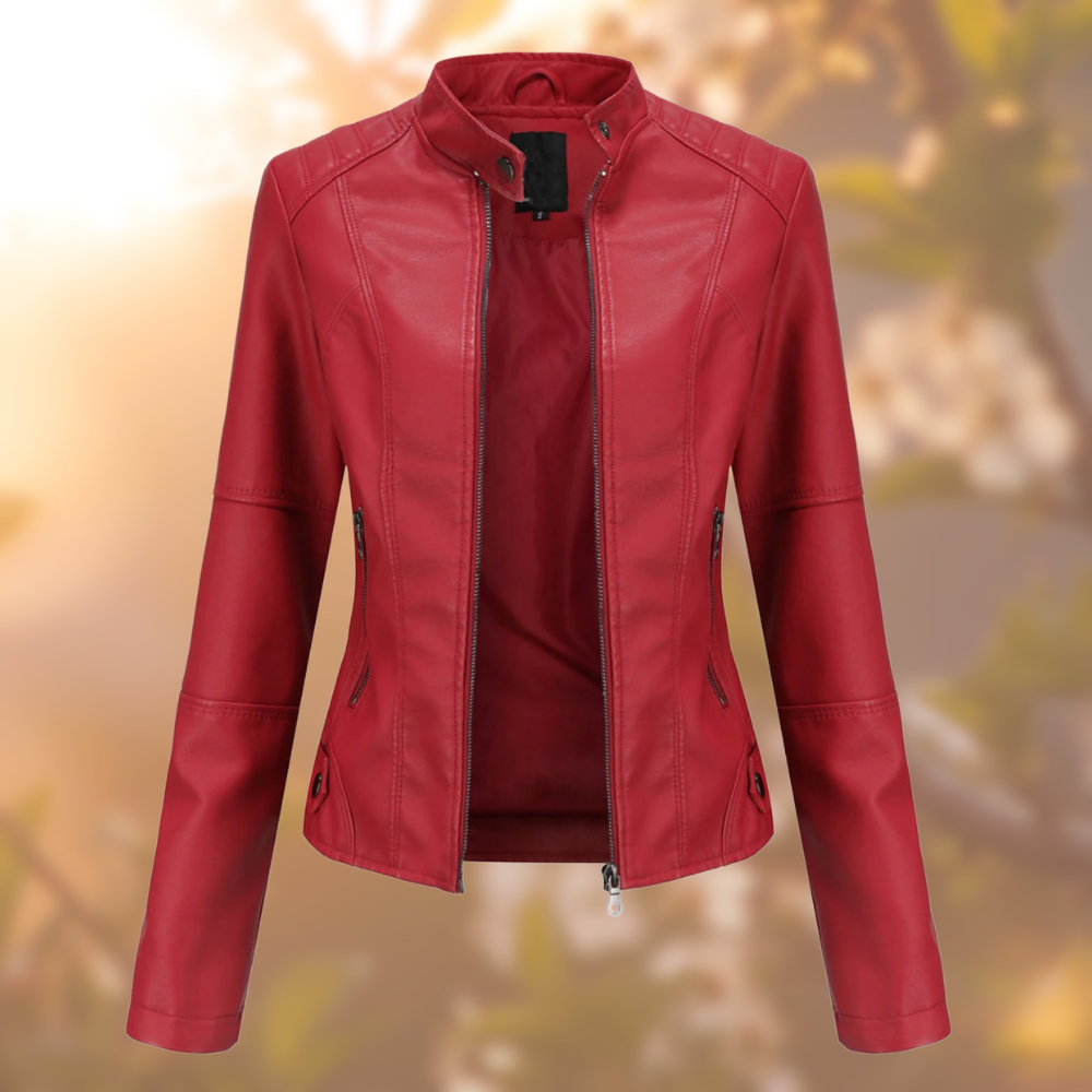 Pia | Veste en cuir contemporaine