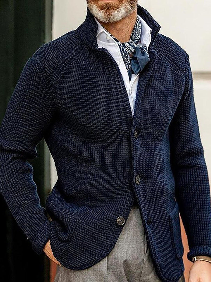 Sebastian | Elegant Button-Up Knit Cardigan for Men