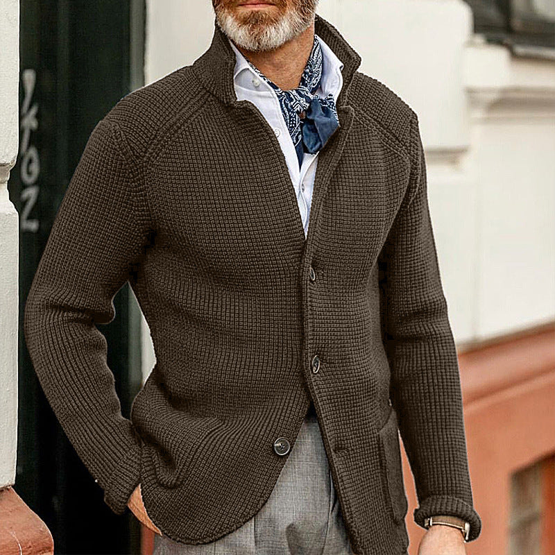 Sebastian | Elegant Button-Up Knit Cardigan for Men