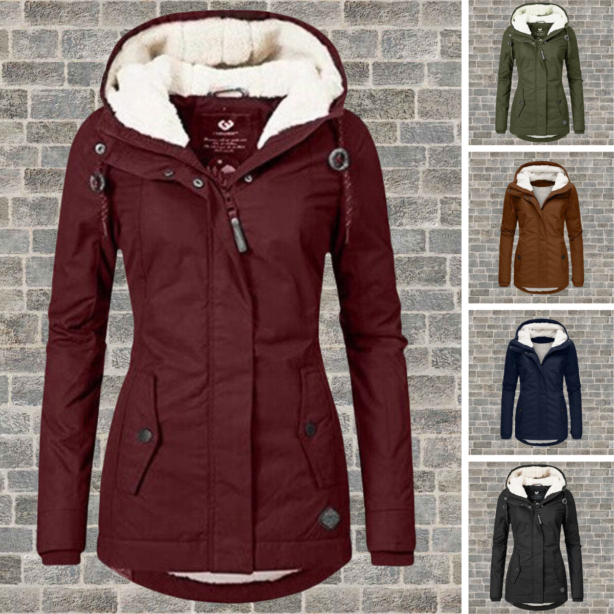 Charlotte | Hooded Winter Coat with Functional Pockets