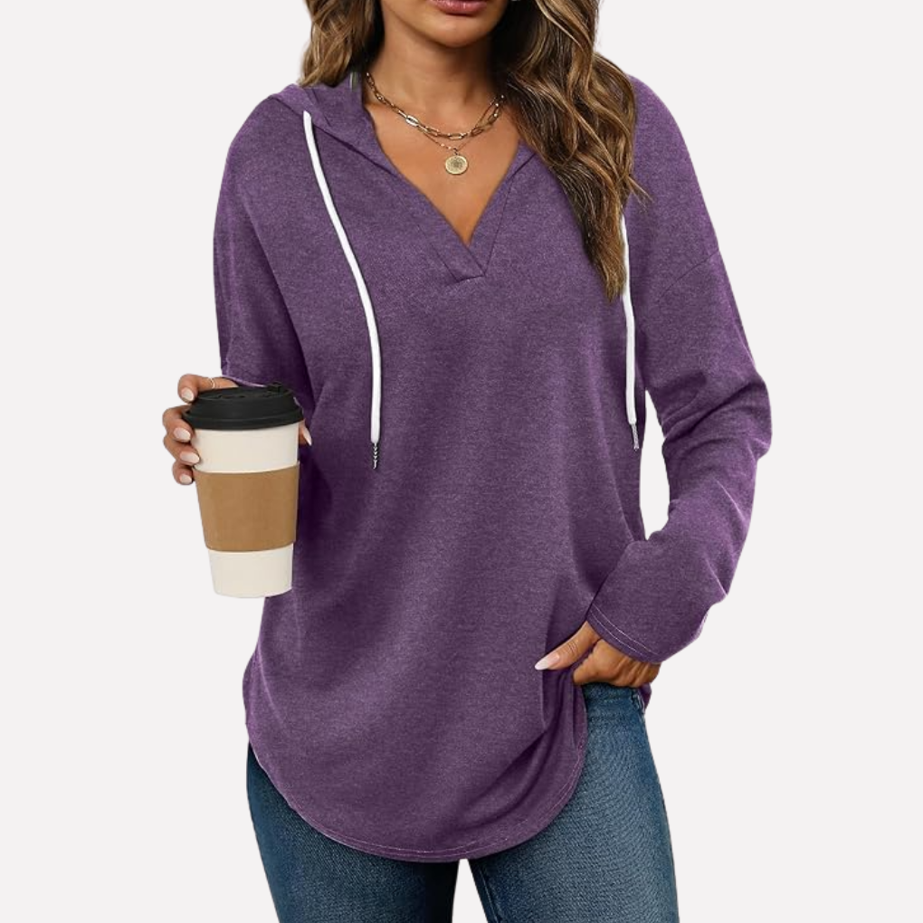 Bella | Relaxed Hooded Pullover with Kangaroo Pocket