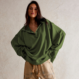 Daphne | Oversized Henley Pullover for Women