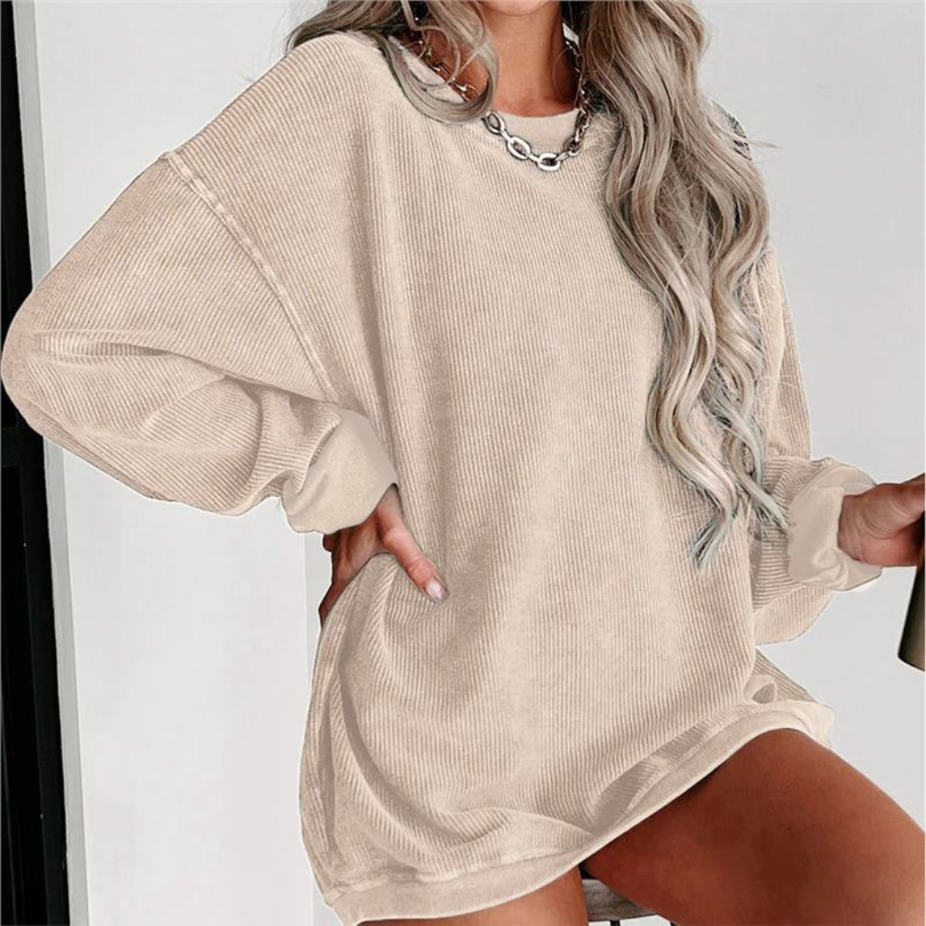 Elara | Women's Oversized Sweatshirt with Relaxed Crewneck & Long Sleeves