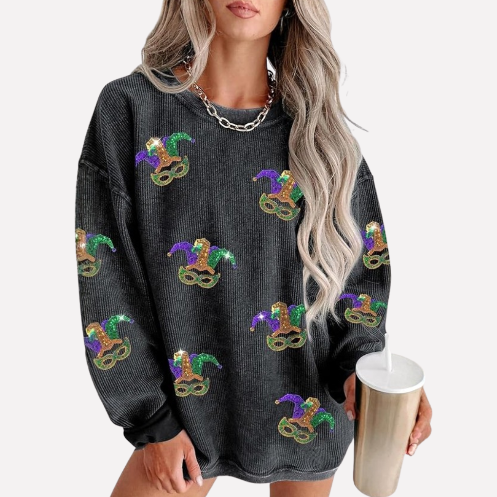 Elara | Women's Oversized Sweatshirt with Relaxed Crewneck & Long Sleeves