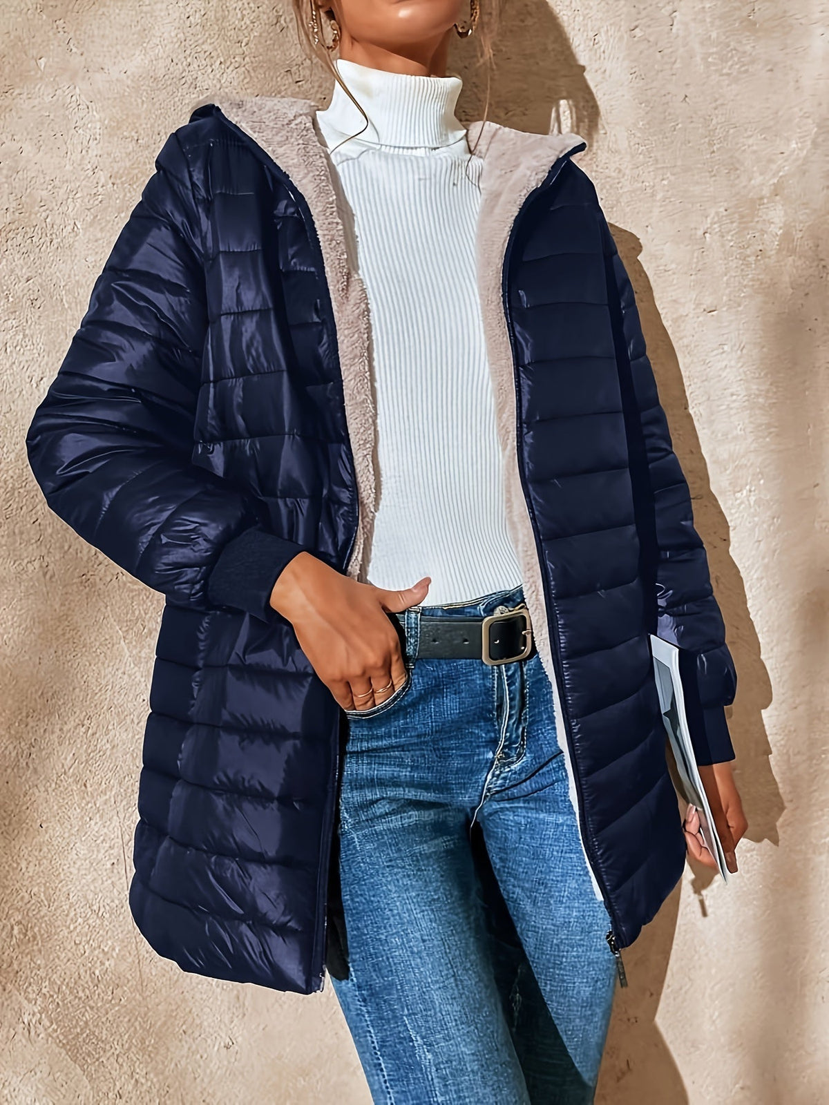 Emmeline | Elegant Quilted Hooded Winter Coat