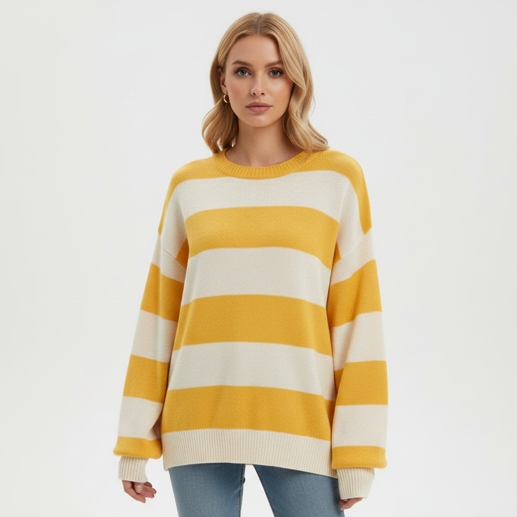 Zaria | Striped Knit Cardigan for Women