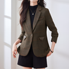 Evelyn | Tailored Checked Blazer with Single-Button Closure