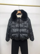 Charlotte | Cropped Puffer Jacket with Faux-Fur Collar