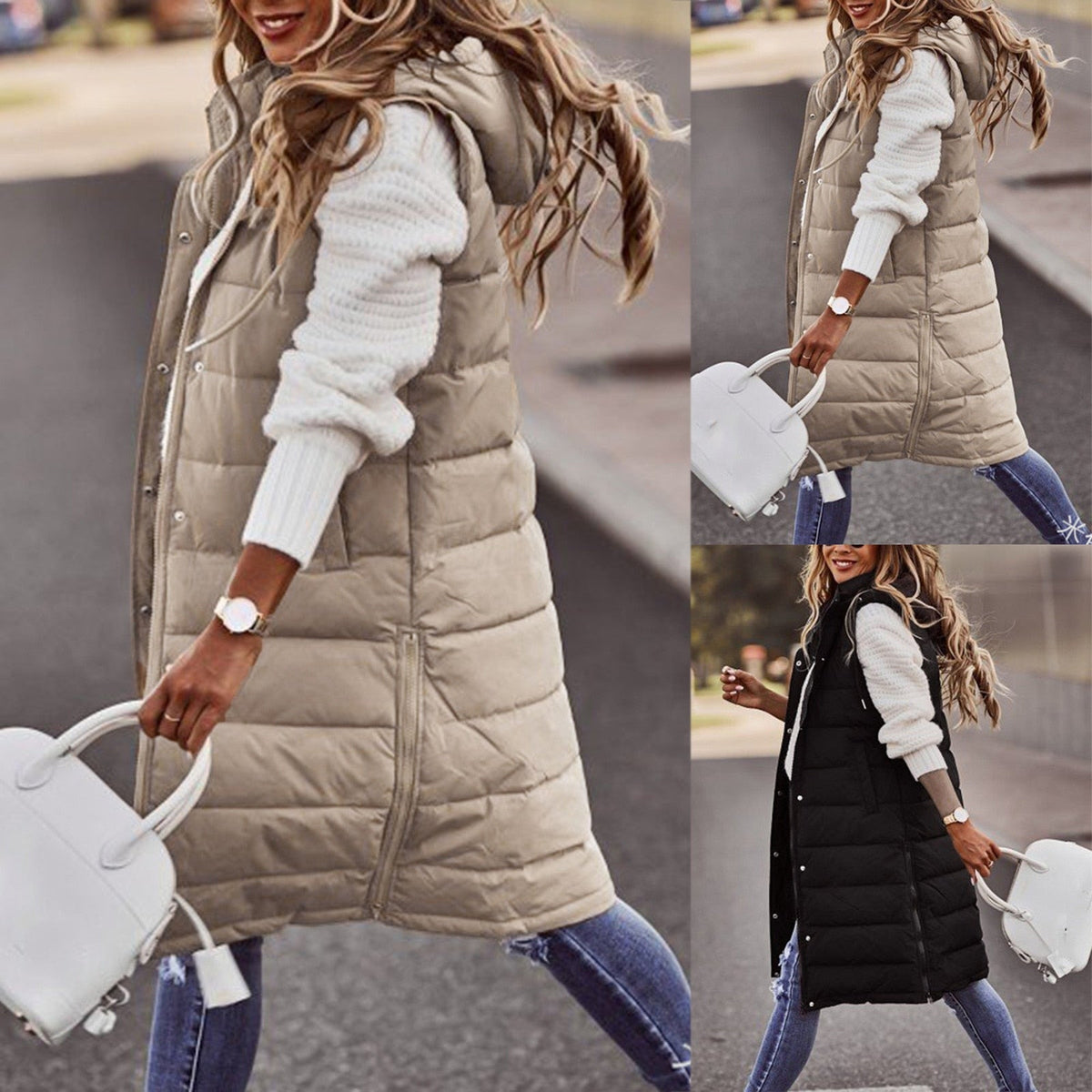 Genevieve | Long Quilted Puffer Vest