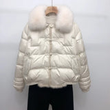 Charlotte | Cropped Puffer Jacket with Faux-Fur Collar