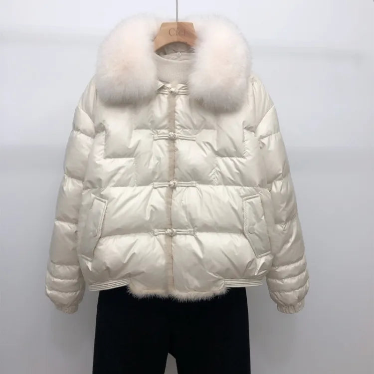 Charlotte | Cropped Puffer Jacket with Faux-Fur Collar