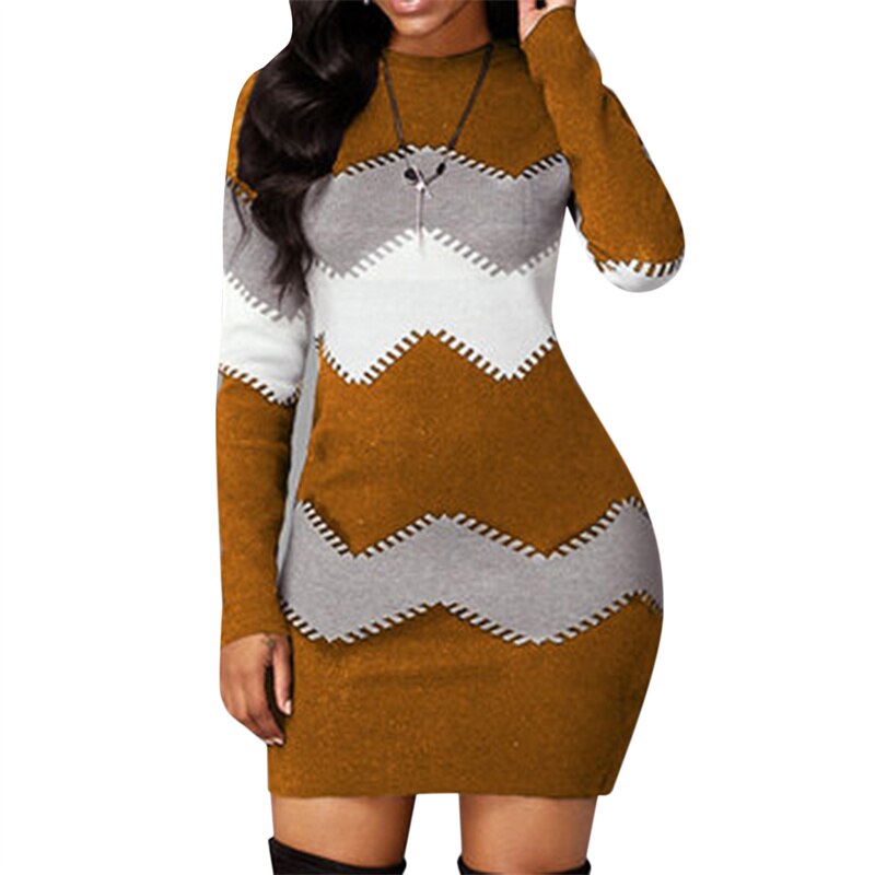 Camille | Stylish Color-Block Knit Dress for Women
