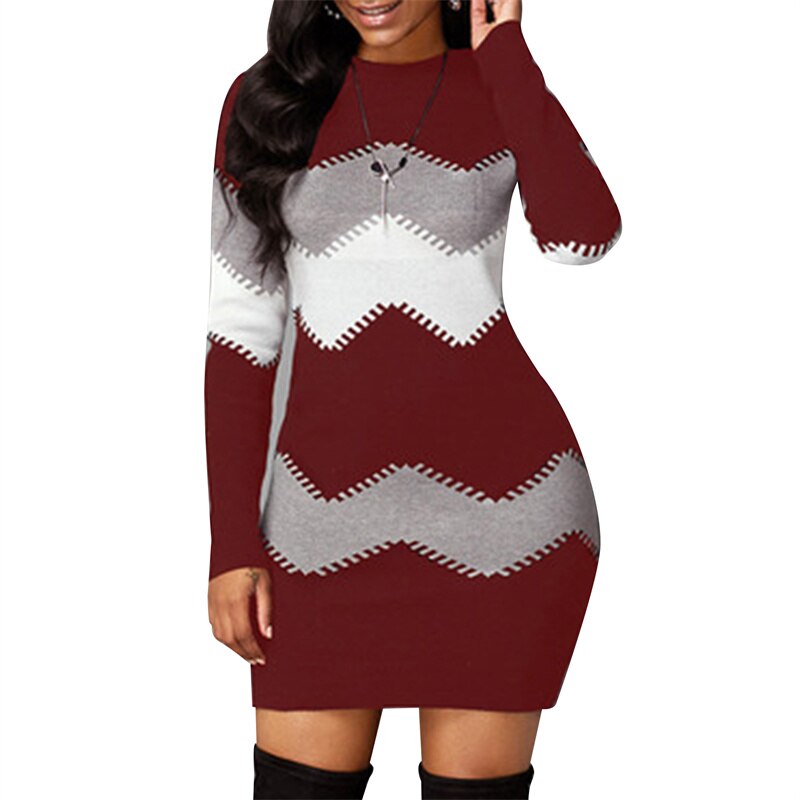 Camille | Stylish Color-Block Knit Dress for Women
