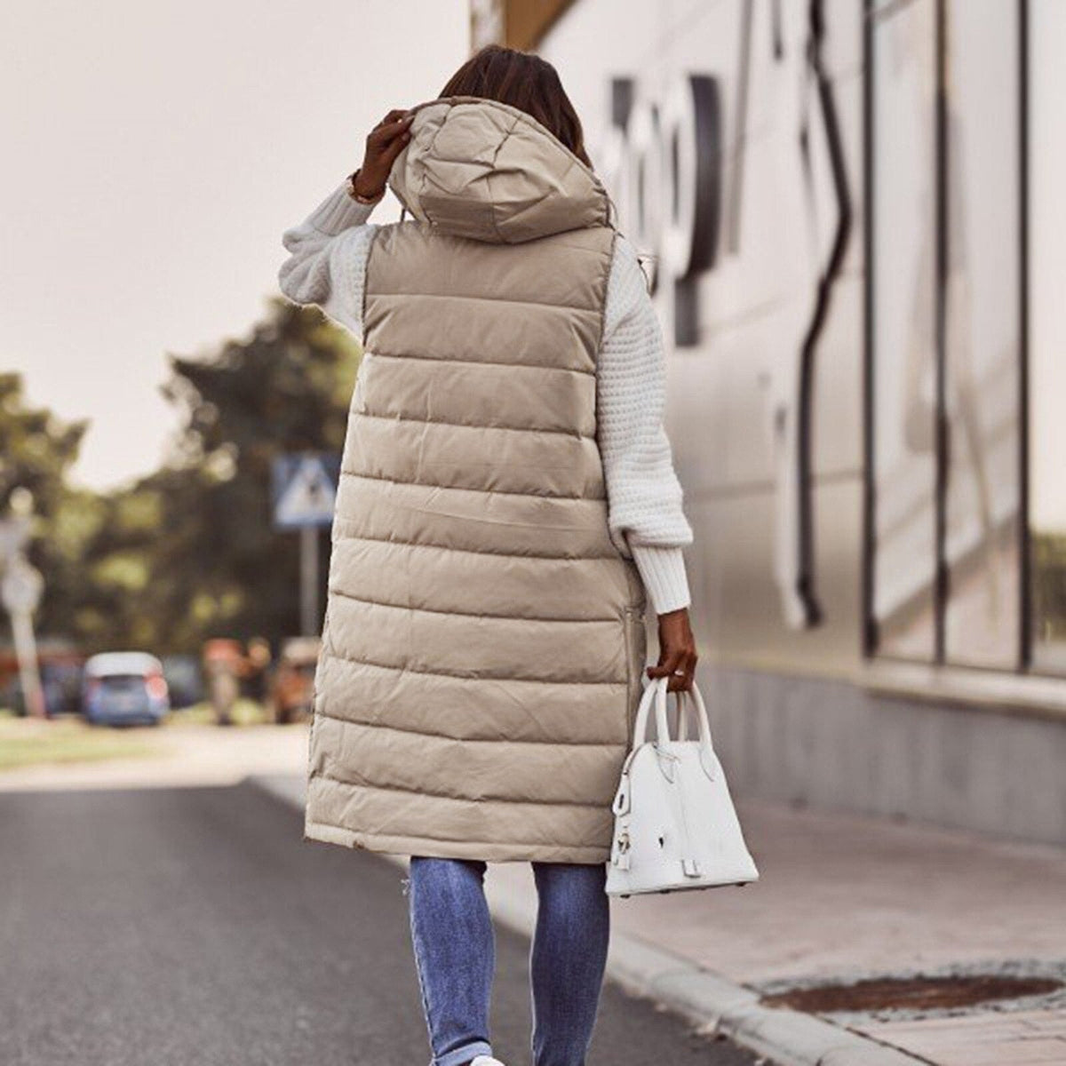 Genevieve | Long Quilted Puffer Vest