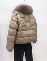 Charlotte | Cropped Puffer Jacket with Faux-Fur Collar