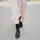 Esther | Women's Lace-Up Ankle Boots with Flat Sole and Leather Look