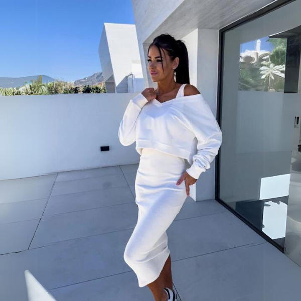 Bridget | Stylish Two-Piece Set with Sweatshirt & Dress
