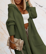 Raven | Long Oversized Open-Front Sweater with Deep Pockets