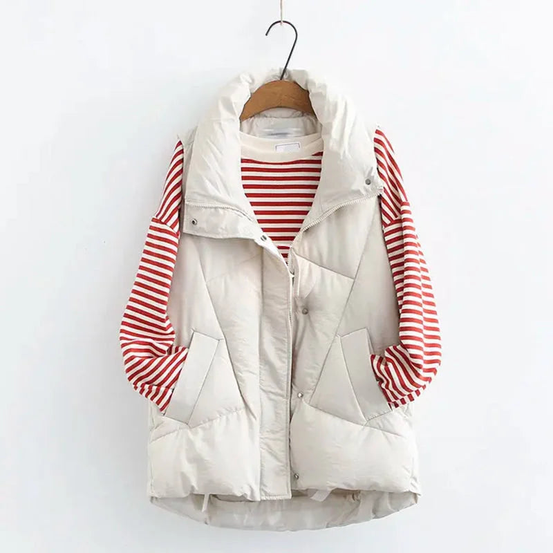 Claudia | Longline Quilted Puffer Vest for Women