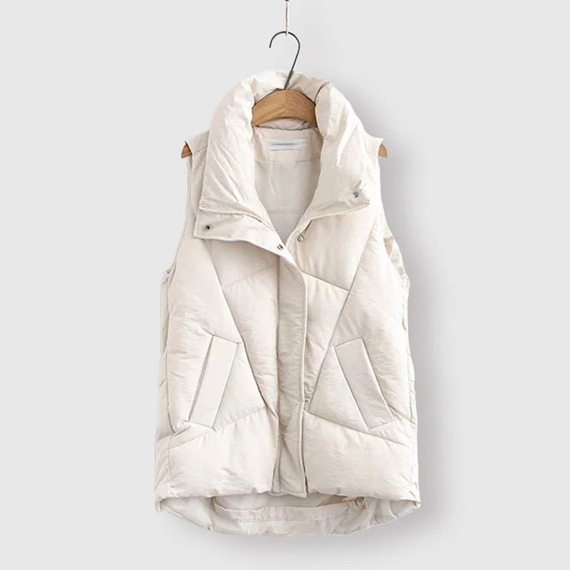 Claudia | Longline Quilted Puffer Vest for Women