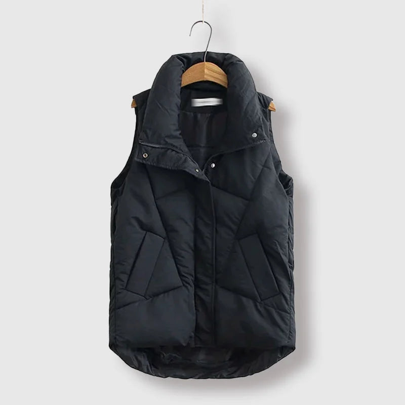 Claudia | Longline Quilted Puffer Vest for Women