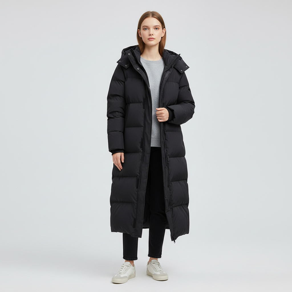 Danielle | Long Hooded Down Jacket