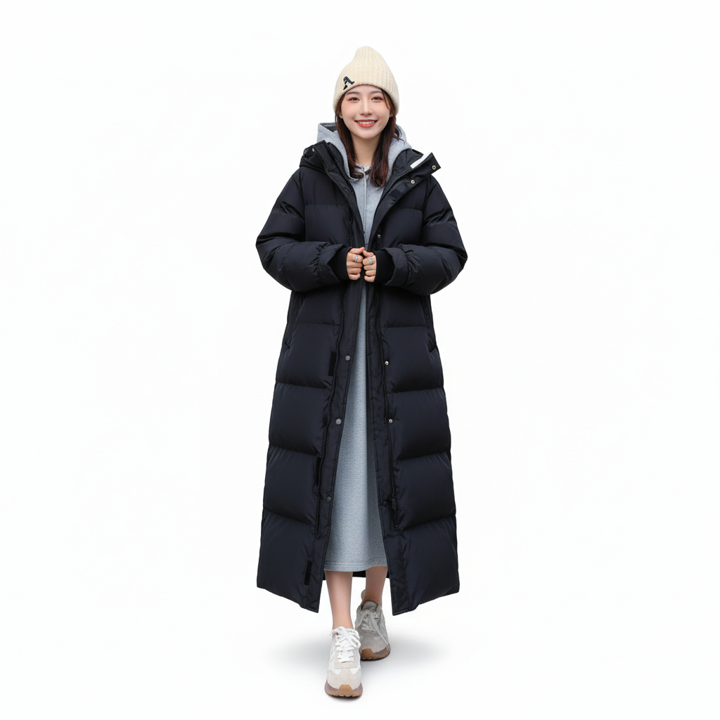 Danielle | Long Hooded Down Jacket
