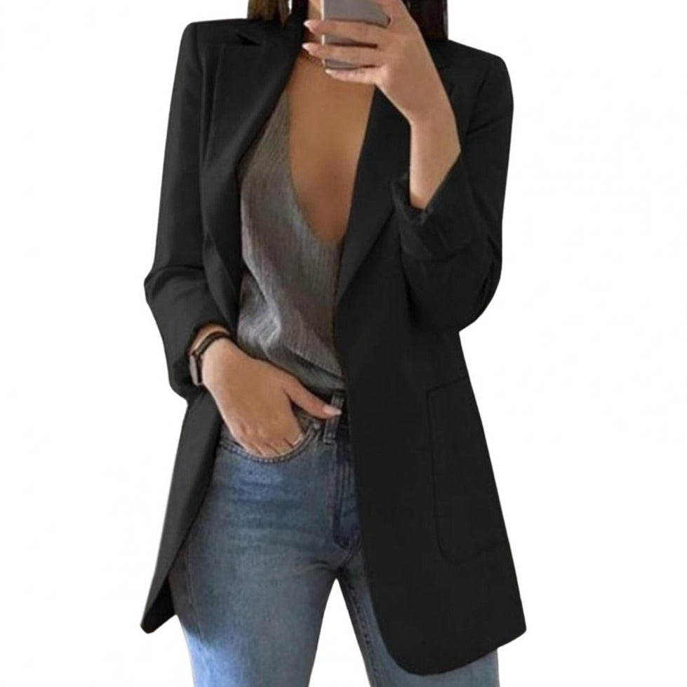 Zara | Women's Long Open-Front Blazer