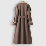 Amelia | Elegant Long Trench Coat with Waist Belt