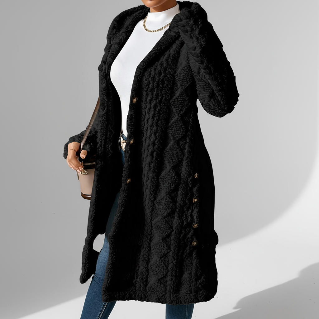 Olivia | Women's Longline Knit Cardigan with Button Closure