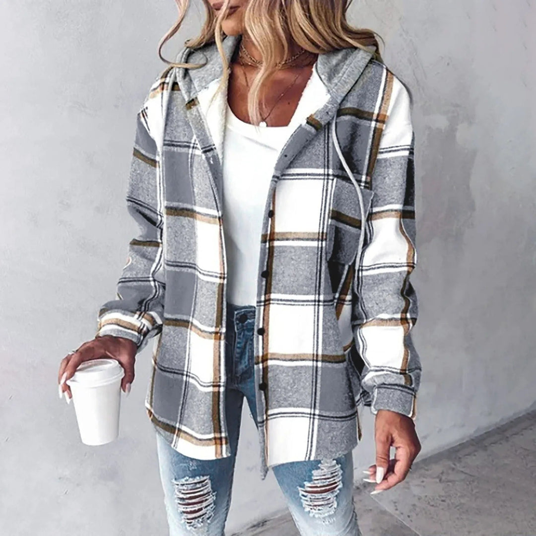 Felicia | Casual Plaid Flannel Shirt Jacket