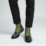 Julius | Black Ankle Boots with Decorative Button Details