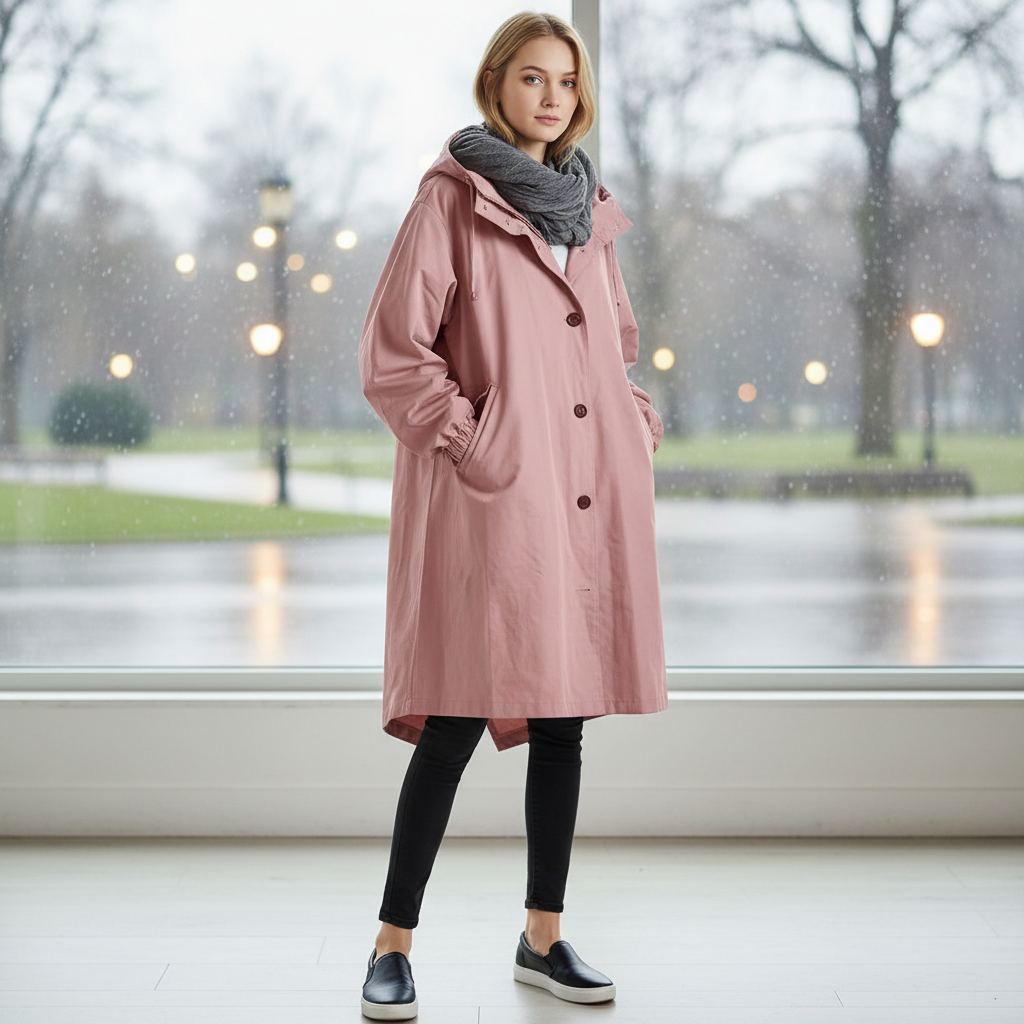 Ruth | Lightweight Water-Repellent Hooded Rain Jacket