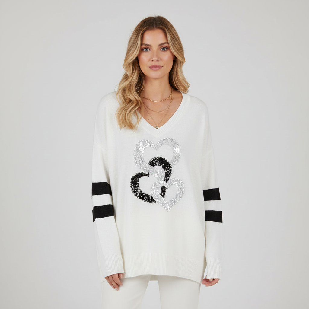 Karina | Locker V-Neck Pullover Sweater